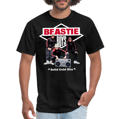 "Vintage Beastie Boys Legacy Tee: Throwback to Rock the Rhymes" - black