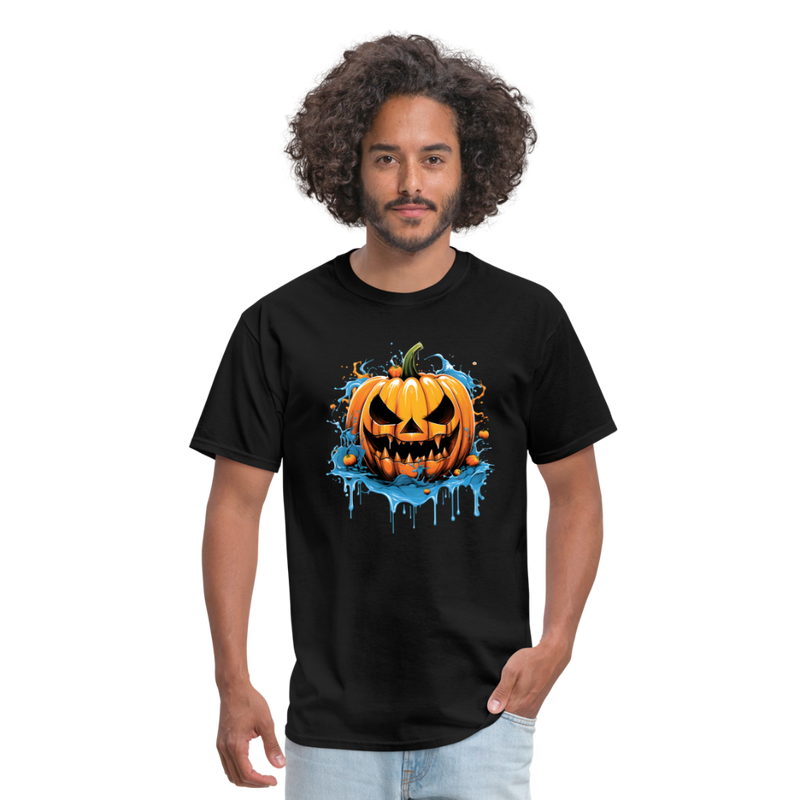 Spooky Pumpkin: Halloween Harvest Tee" - black