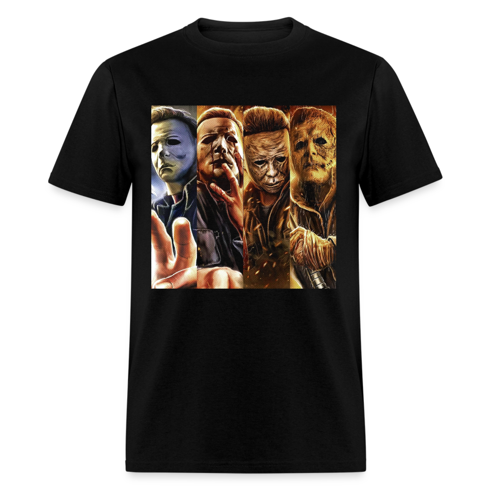 "The Many Faces of Michael Myers: Horror Icon Tee" - black