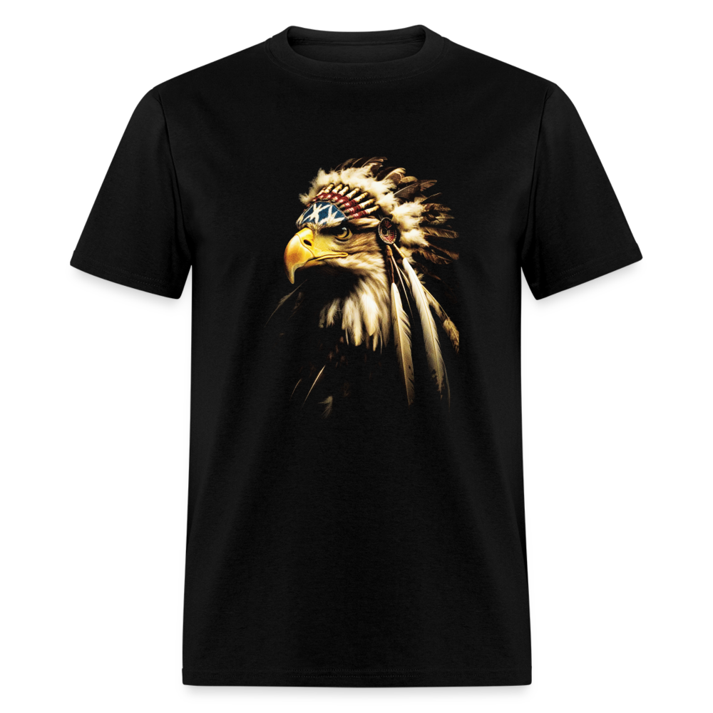 Native American Eagle: Majestic Spirit Tee" - black