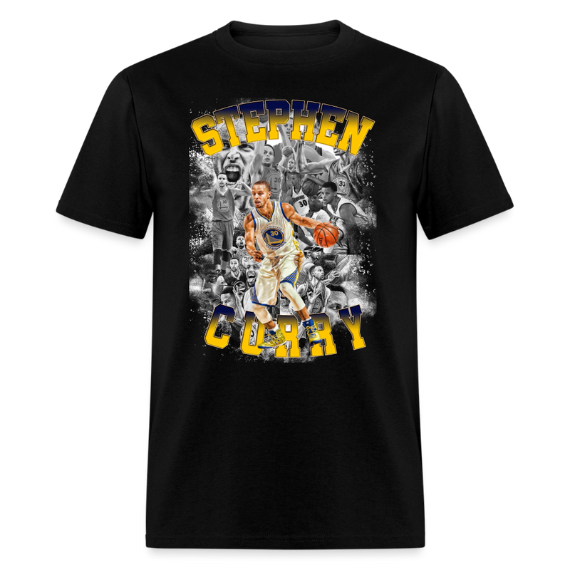 "Throwback Steph Curry: Vintage Vibes, Modern Game – Available at RealWarriorGrafix.com!" - black