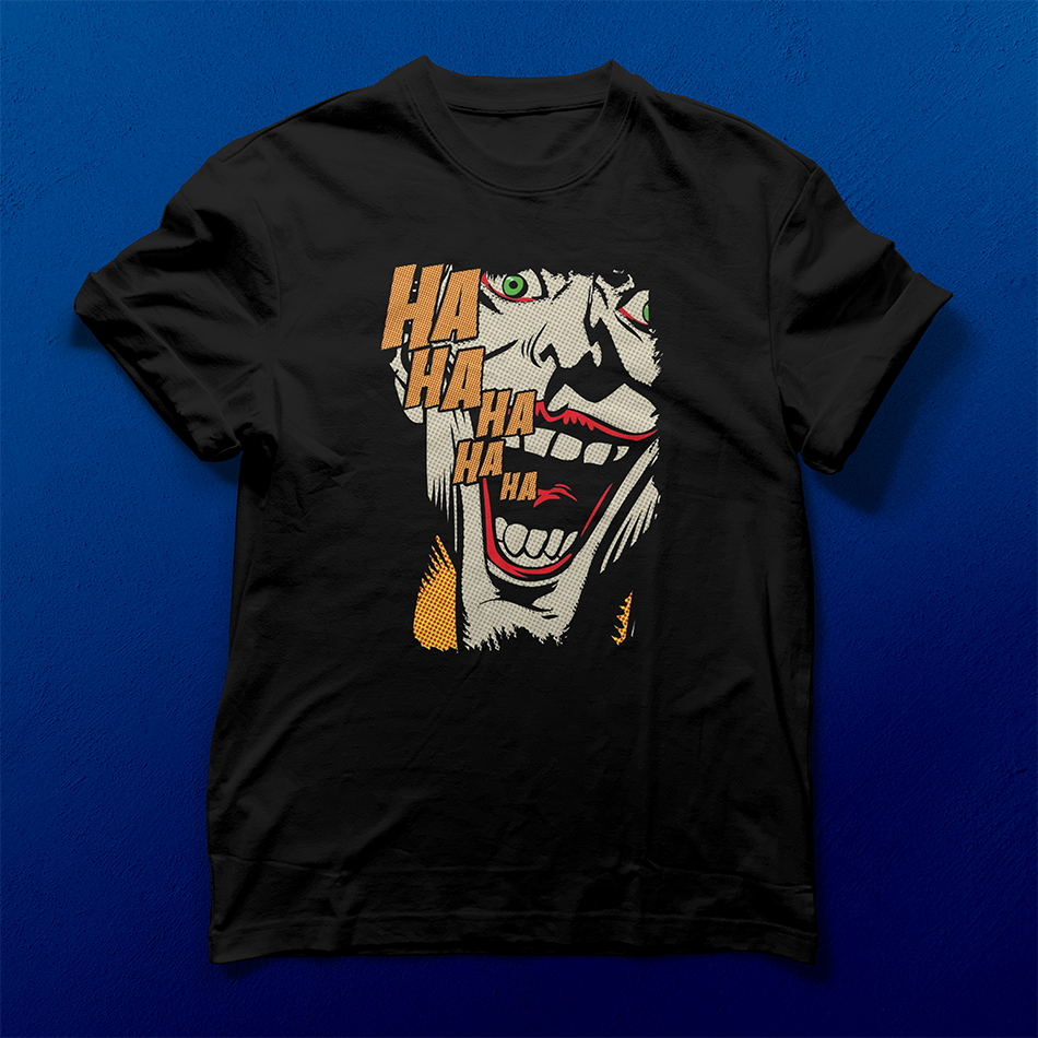 Joker Black Gildan Ultra Cotton Adult T-Shirt