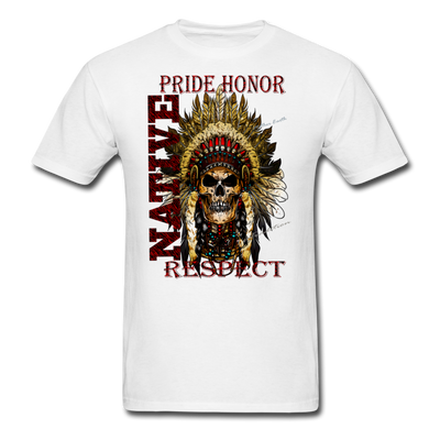 Native Pride mens teeshirt - white