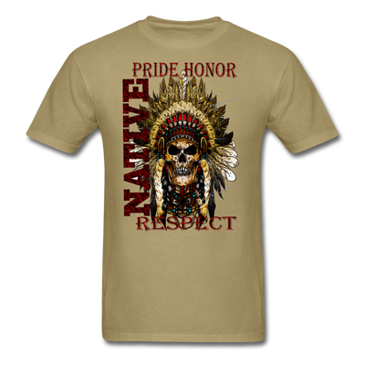 Native Pride mens teeshirt - khaki