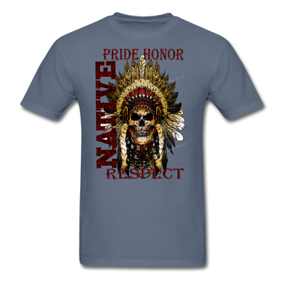 Native Pride mens teeshirt - denim