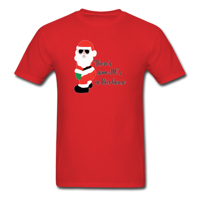 Funny Christmas Santa Ho's in this house WAP Men's T-Shirt - red