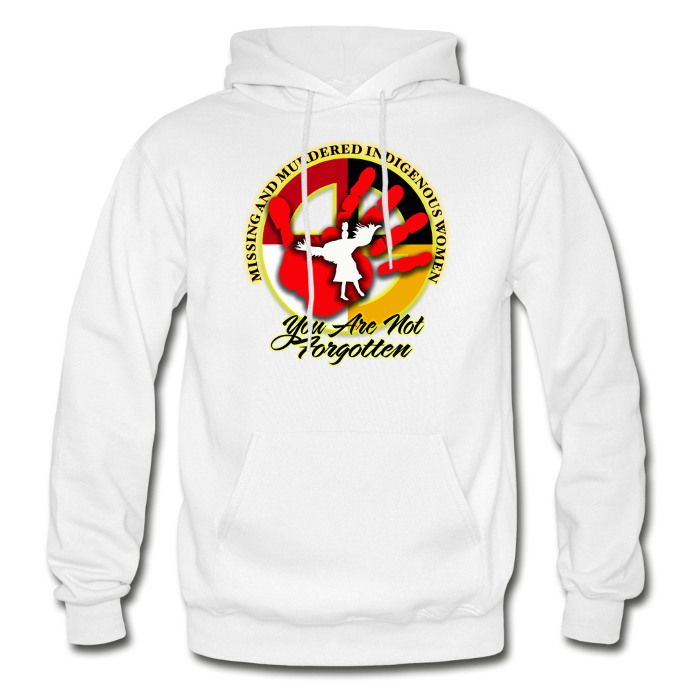 MMIW You are not forgotten Gildan Heavy Blend Adult Hoodie - white