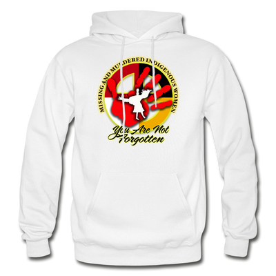 MMIW You are not forgotten Gildan Heavy Blend Adult Hoodie - white