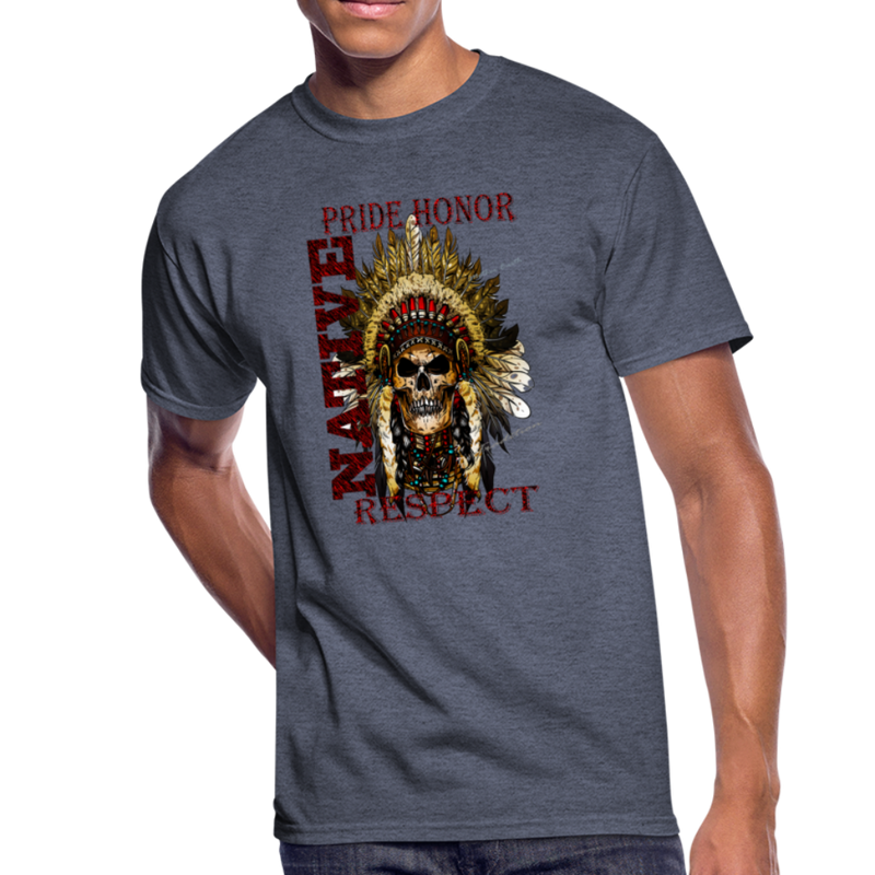 Native Pride Honor Respect Men’s 50/50 T-Shirt - heather gray