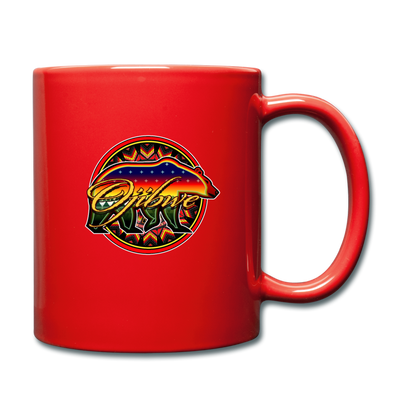 Ojibwe Bear native American gift Full Color Mug - red