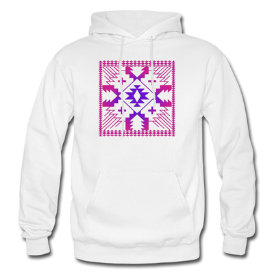 Native American Geometric design Gildan Heavy Blend Adult Hoodie - white