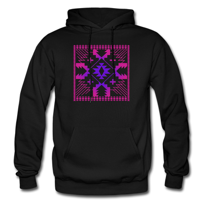 Native American Geometric design Gildan Heavy Blend Adult Hoodie - black
