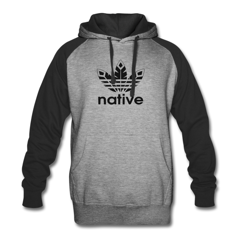 Native Unisex Jersey T-Shirt by Bella + Canvas - heather gray/black