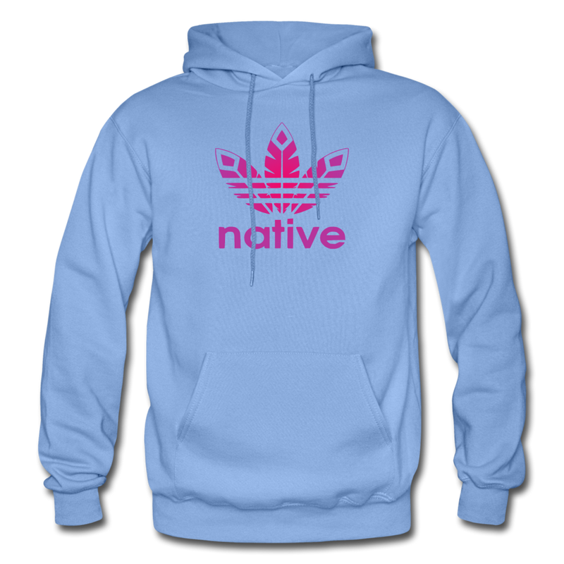 Native American logo pink gradient Gildan Heavy Blend Adult Hoodie - black