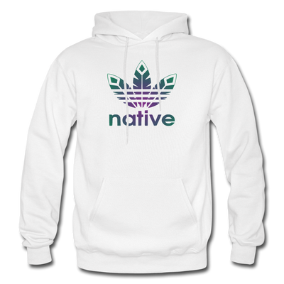 Native American Logo Gildan Heavy Blend Adult Hoodie - white