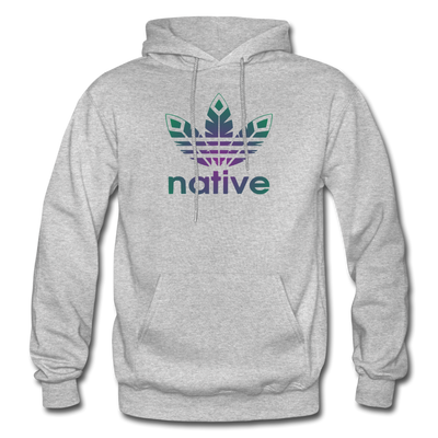 Native American Logo Gildan Heavy Blend Adult Hoodie - heather gray