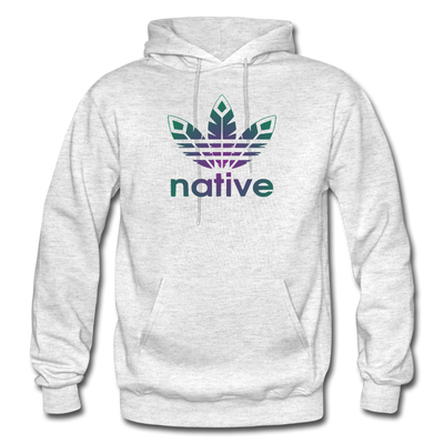 Native American Logo Gildan Heavy Blend Adult Hoodie - light heather gray