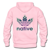 two sided NAtive american logo Gildan Heavy Blend Adult Hoodie - light pink