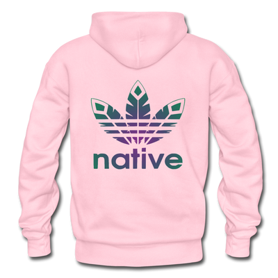 two sided NAtive american logo Gildan Heavy Blend Adult Hoodie - light pink