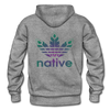 two sided NAtive american logo Gildan Heavy Blend Adult Hoodie - graphite heather