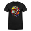 Native design Head dress skull Gildan Ultra Cotton Adult T-Shirt - black