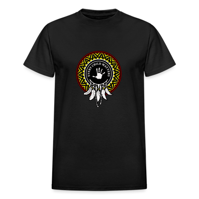 Every child matters feathers native American Gildan Ultra Cotton Adult T-Shirt - black