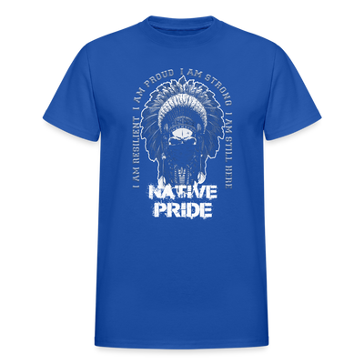 Native Pride Still here Gildan Ultra Cotton Adult T-Shirt - royal blue