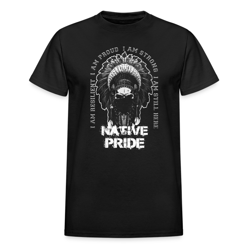 Native Pride Still here Gildan Ultra Cotton Adult T-Shirt - black