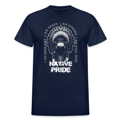 Native Pride Still here Gildan Ultra Cotton Adult T-Shirt - navy
